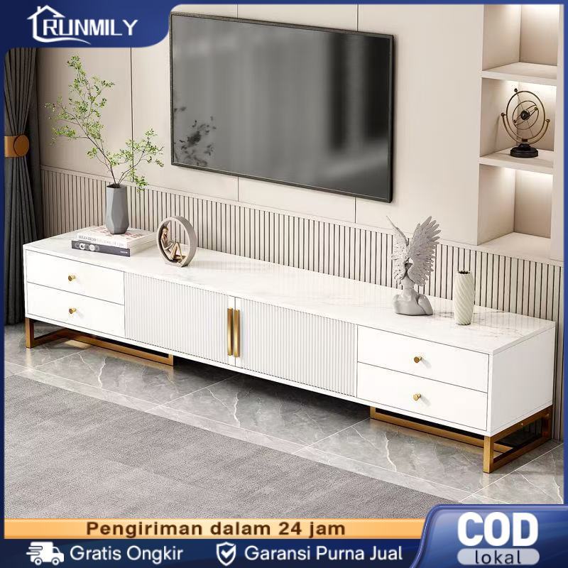 Rak TV Ruang Tamu Murah / Set Rak TV /lemari tv meja/Meja Kopi /Stainless Steel Pendukung/ Rak TV Ka