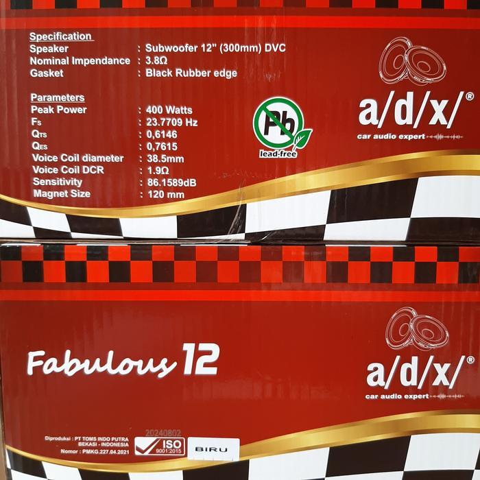 Sub Woofer ADX 12 inch Double Coil Subwoofer ADX Fabulous