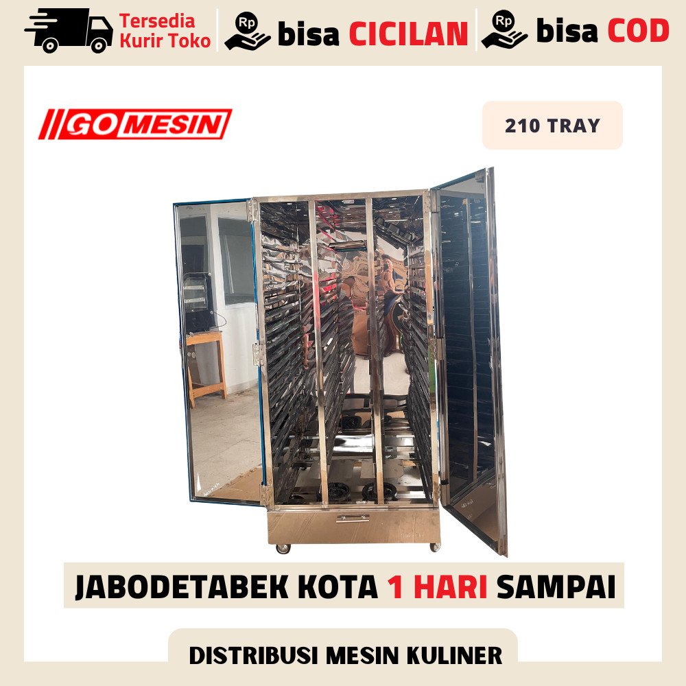 Mesin Pengering Ompreng 210 Tray - Pengering Ompreng MBG Stainless 210 Tray