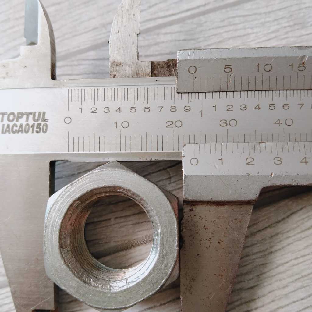 MUR 14MM KUNCI 24 TINGGI 12MM DRAT HALUS BAHAN BAJA /COD