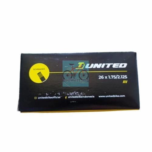 Ban Dalam Sepeda Ukuran 26 x 1.75 / 1.95 / 2.10 / 2.125 UNITED terlaris