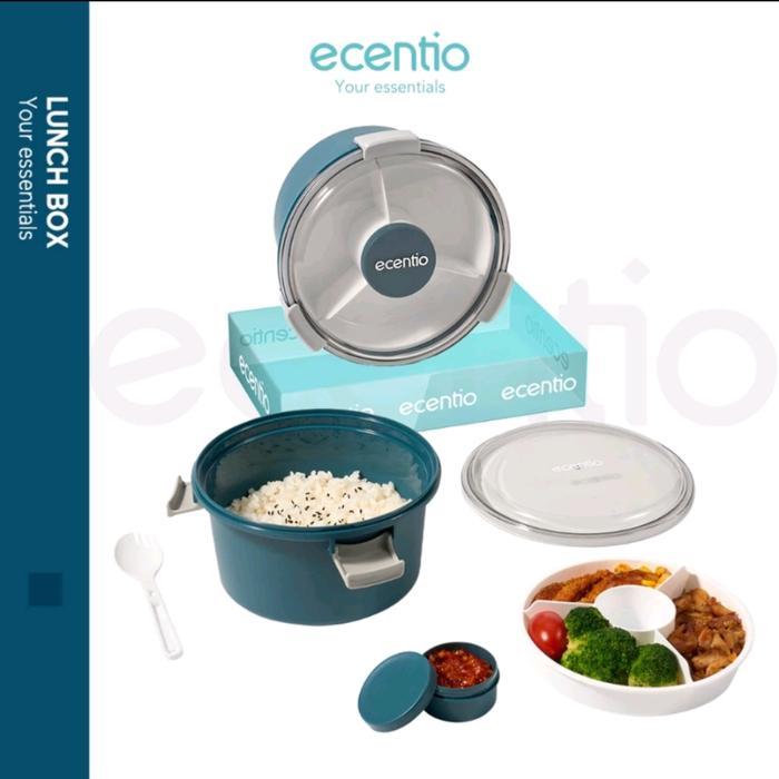 Ecentio lunch box anti tumpah Bpa Free 1200 ml