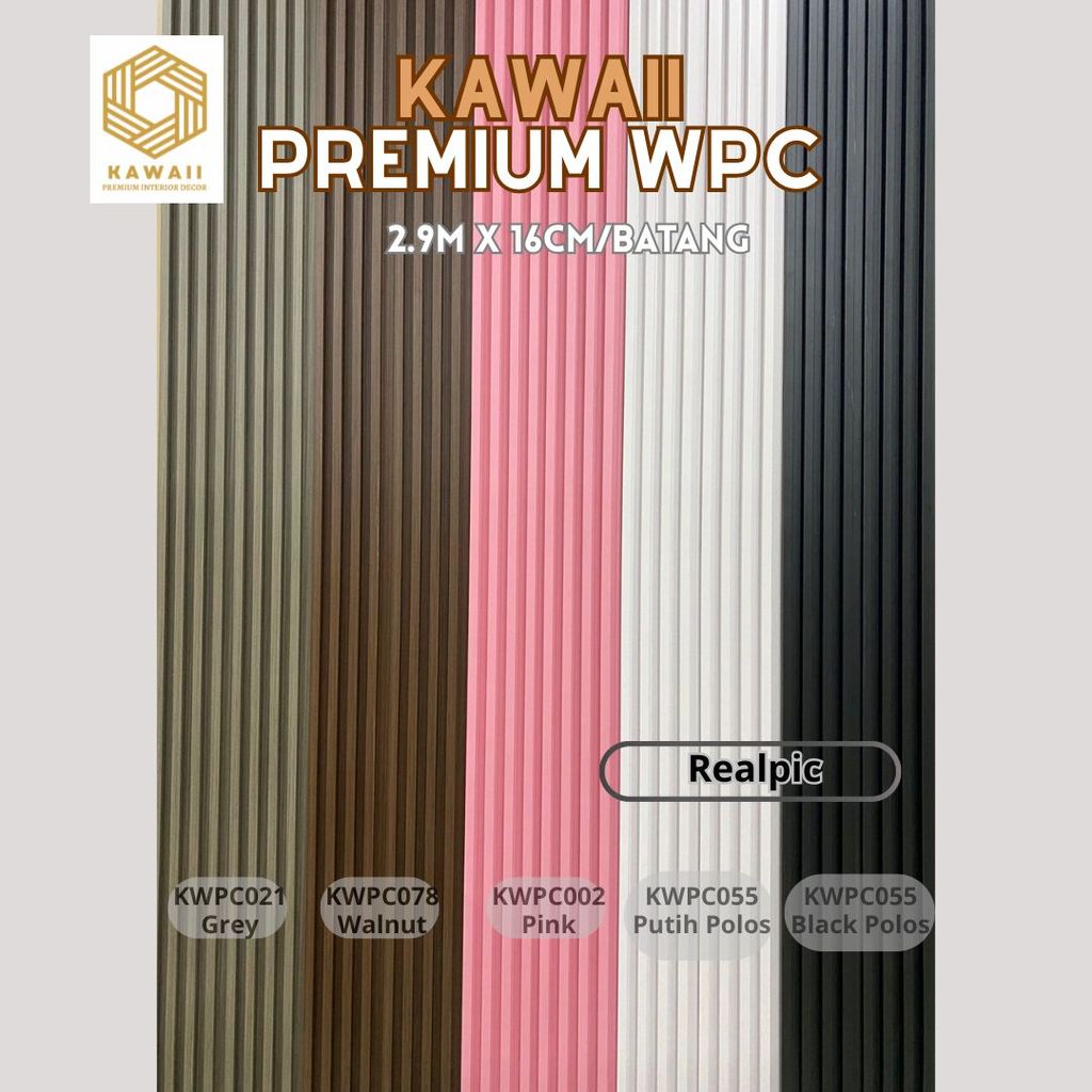 Wall Panel Wpc Wood Premium 2.9 Meter X 15.5Cm Dekorasi Dinding Panel Kayu 3D Ready Medan Pasti Ori