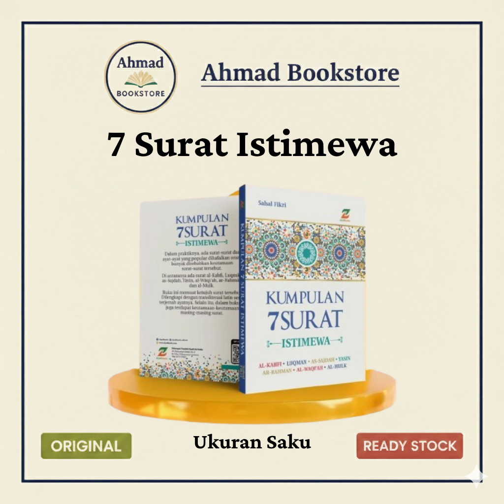 Ziyadbooks Buku Kumpulan 7 Surat Surah Istimewa Pilihan Lengkap Keutamaannya Ukuran Saku Dewasa