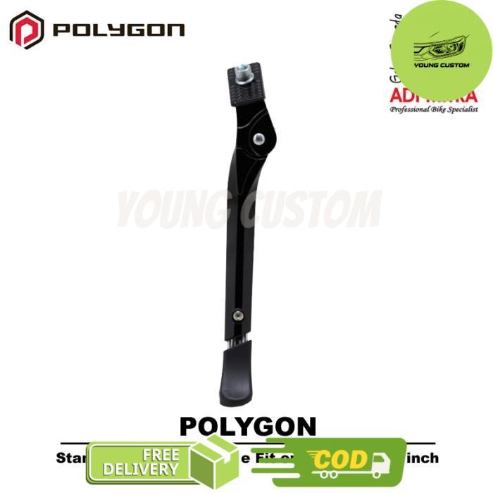 Polygon Stand Sepeda Adjustable Fit on Bridge 20-28 inch Standar Tengah Sepeda
