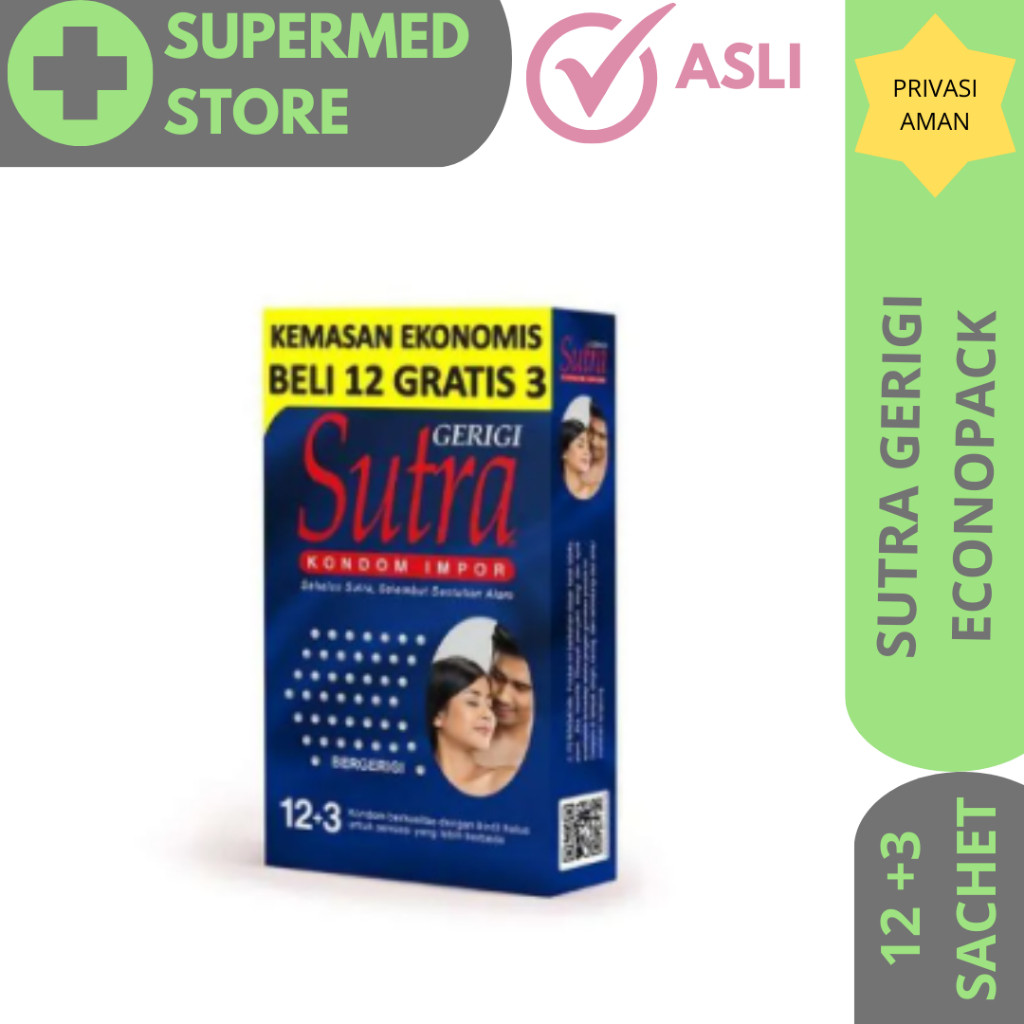 PROMO!!!! Kondom Sutra Gerigi Econopack Isi 12 + 3 Pcs / Kondom Sutra Biru Isi 15 Sachet