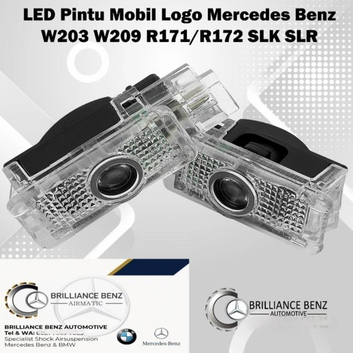 LAMPU PINTU MOBIL LED W203 SLK R171/R172 LOGO MERCEDES BENZ LED CAR