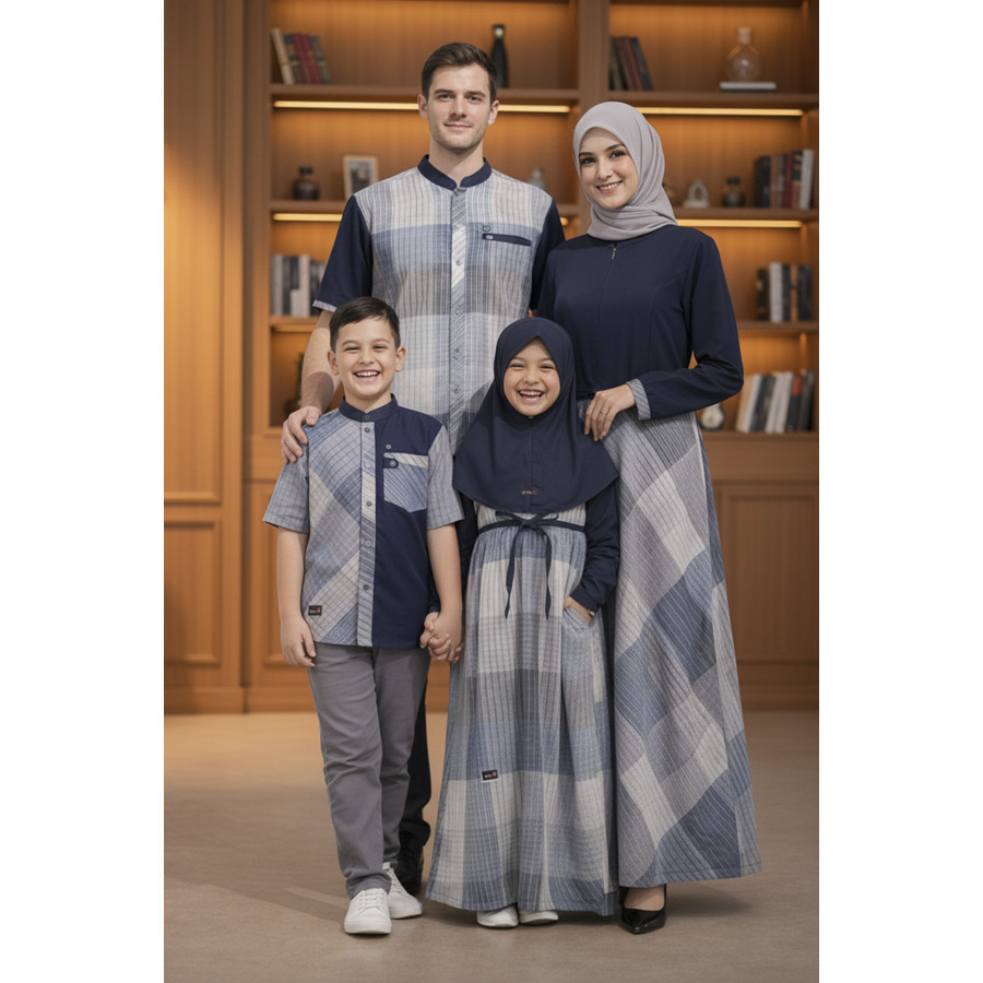 MUTIF Gamis Couple Keluarga Sarimbit Daisy Desta 2026 By MUTIF | Set Gamis Koko Terbaru 2026