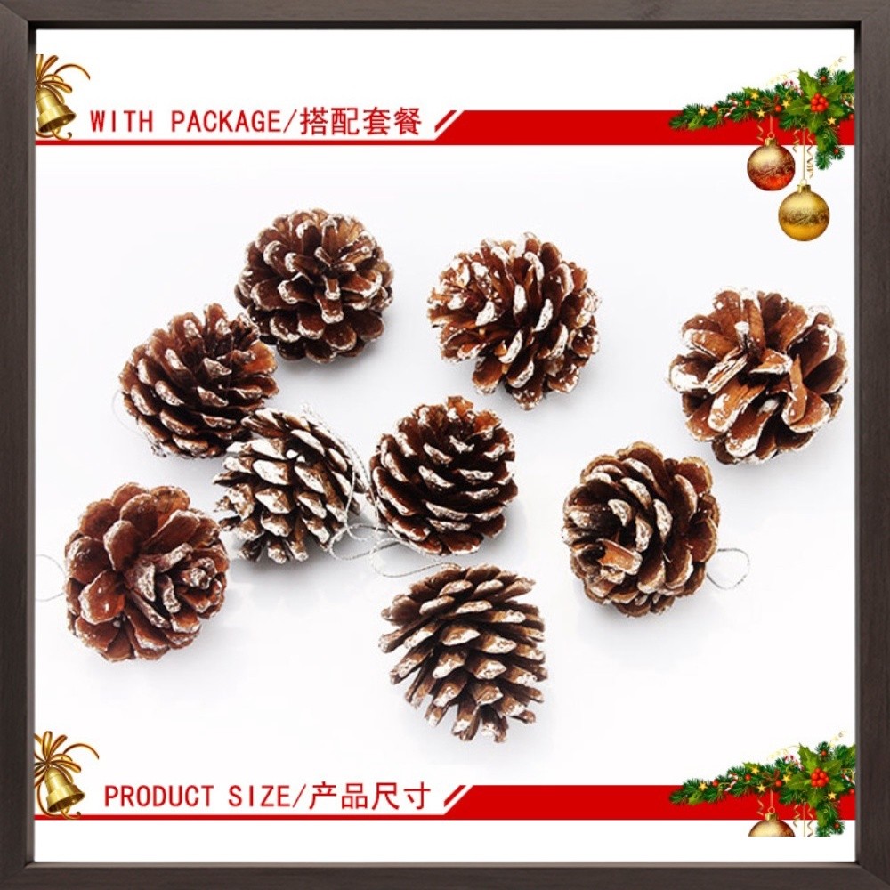 Berkualitas  Dekorasi/Hiasan Pohon Natal Santa Kado Pita Biji Pinus Mini Hiasan Pohon Natal Lucu Mer
