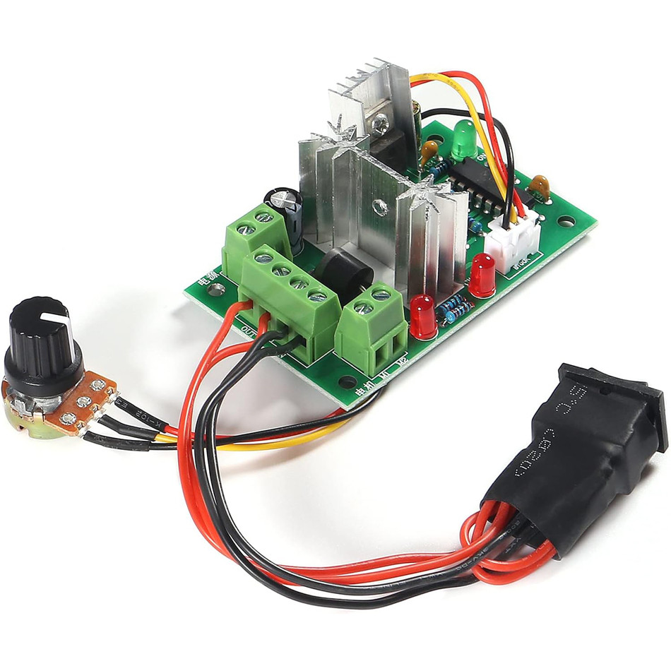 1pc Pengontrol Kecepatan Motor DC yang Dapat Disesuaikan dan Ditingkatkan PWM 10V 12V 24V 30V Saklar