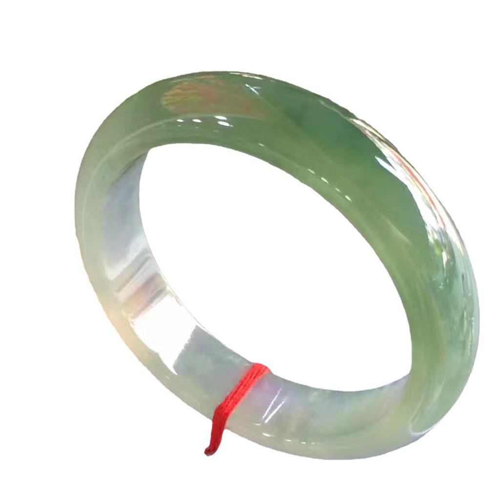 Gelang Giok Burma Yushiyanyan Giok Es dengan Pola Bunga Gelang Giok Perhiasan Giok Gelang Giok Bulat