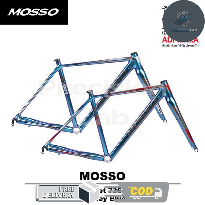 Mosso 736TCA Frame Set Sepeda Road Bike [700C] Frame Sepeda Balap - Bentley Blue, 430 -P.Lab