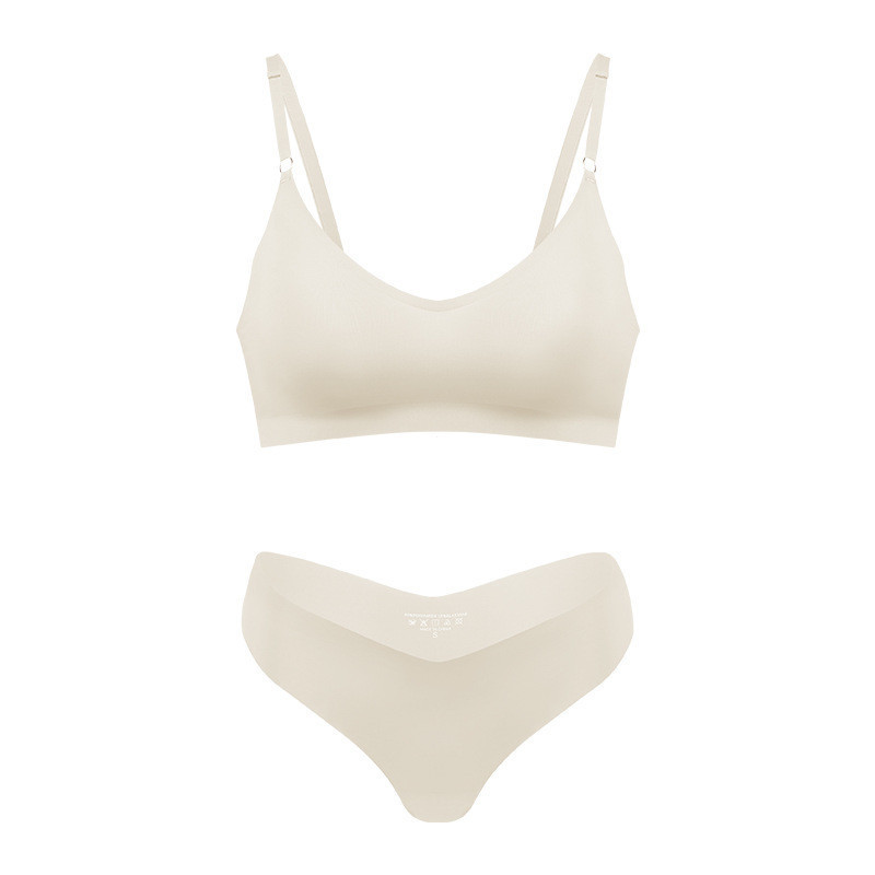 Gentle Trap COD  Set Bra Berkawat Wanita, Celana Dalam Leher V, Membuat Payudara Besar Terlihat Lebi