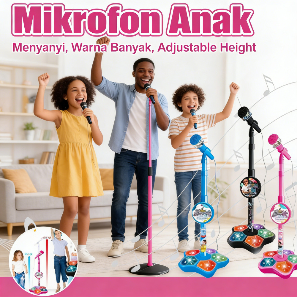 Mikrofon Kids Anak Karaoke Untuk Menyanyi Mic Mainan Anak Karaoke Star