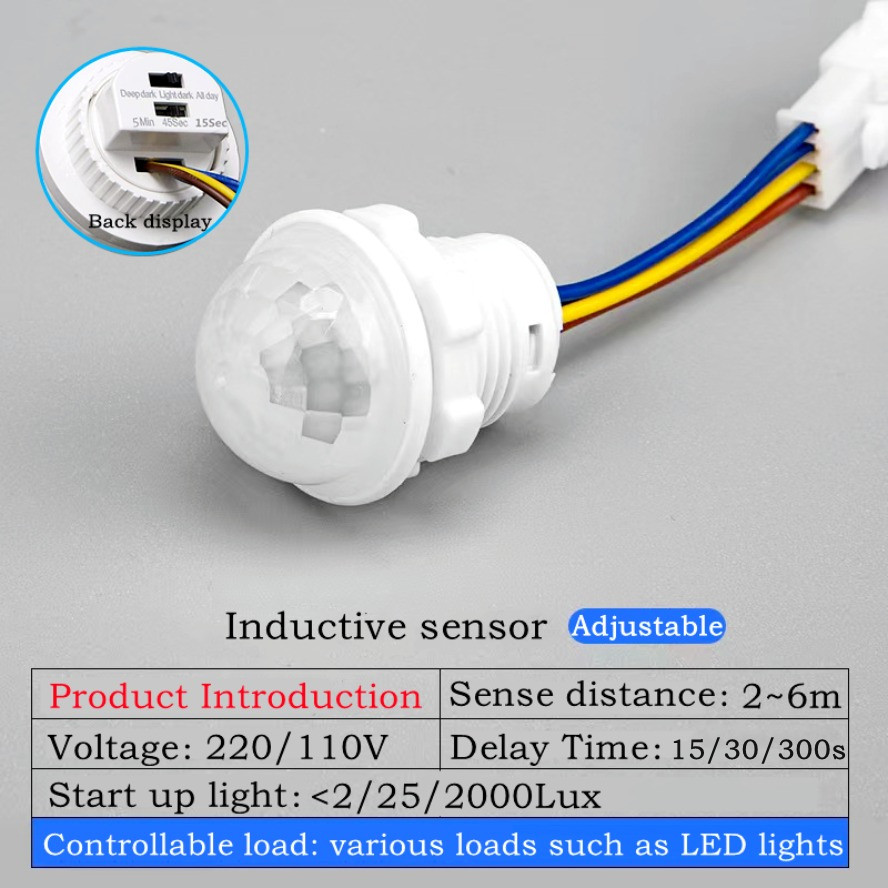 Saklar Pintar Sensor PIR dengan Penundaan Ganda yang Dapat Disesuaikan, Saklar Sensor Gerak Inframer