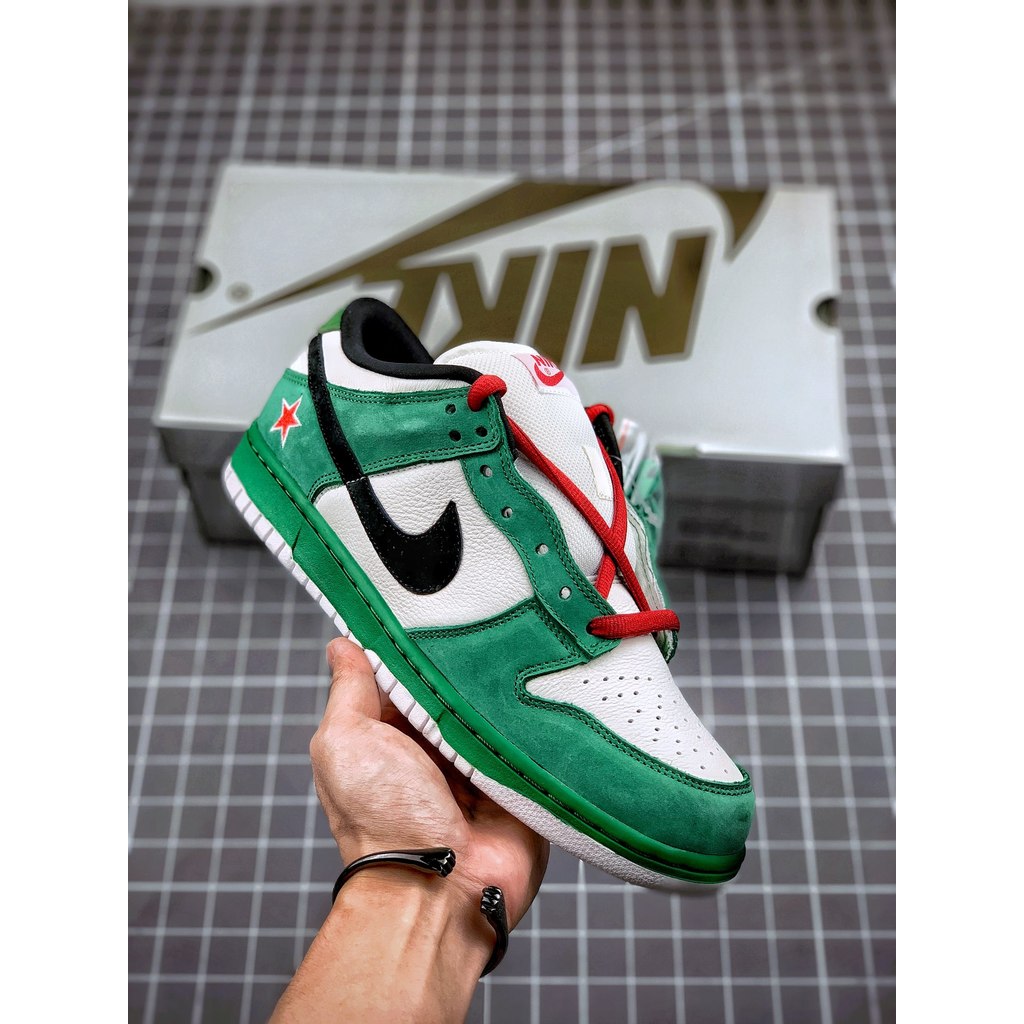 N1K3 Dunk SB LoW Heineken Sepatu kasual klasik modis dan nyaman