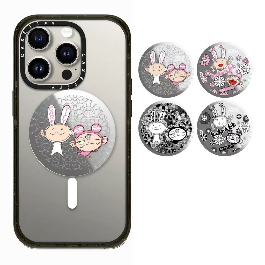 CASETI TAKASHI MURAKAAMI KAIKAI DAN KIKI 360 °   Dudukan Ponsel Magnetik BerputarDapat Dilipat & Por