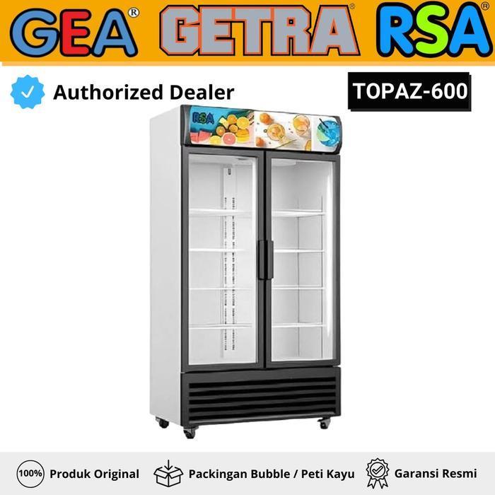 PROMO BIG SALE DISCON PROMO BESAR BESARAN RSA SHOWCASE KULKAS DISPLAY PENDINGIN MINUMAN 2PINTU TOPAZ