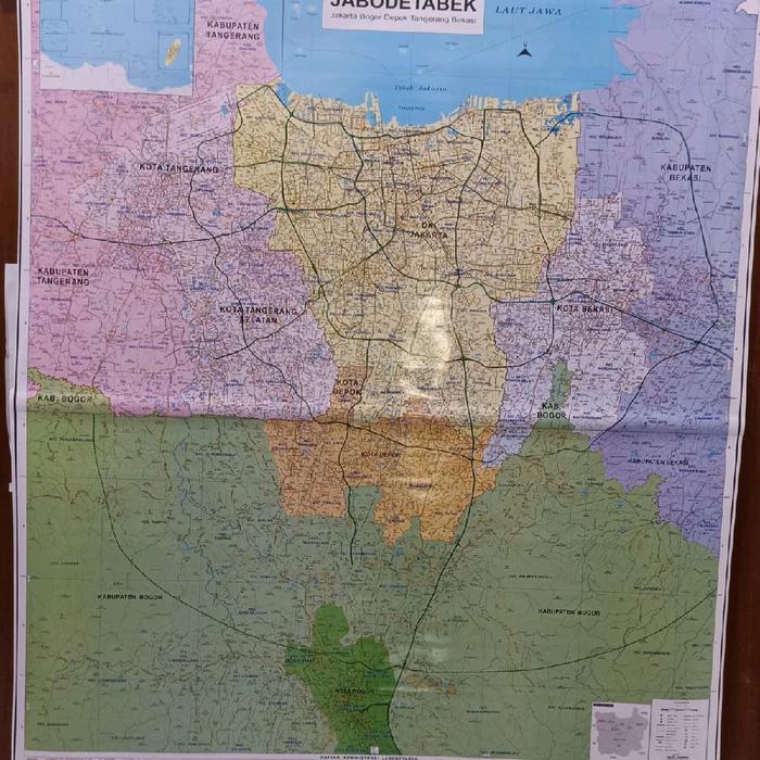 Peta Jabodetabek peta Dinding