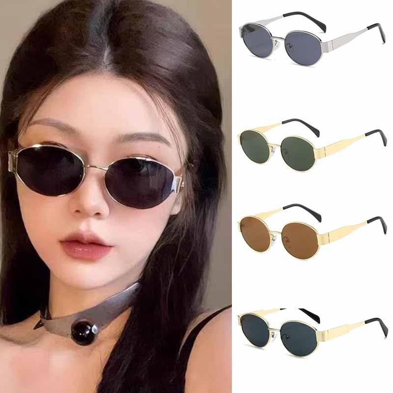 Kacamata hitam oval kacamata hitam gaya jalanan wanita gaya baru kacamata hitam retro