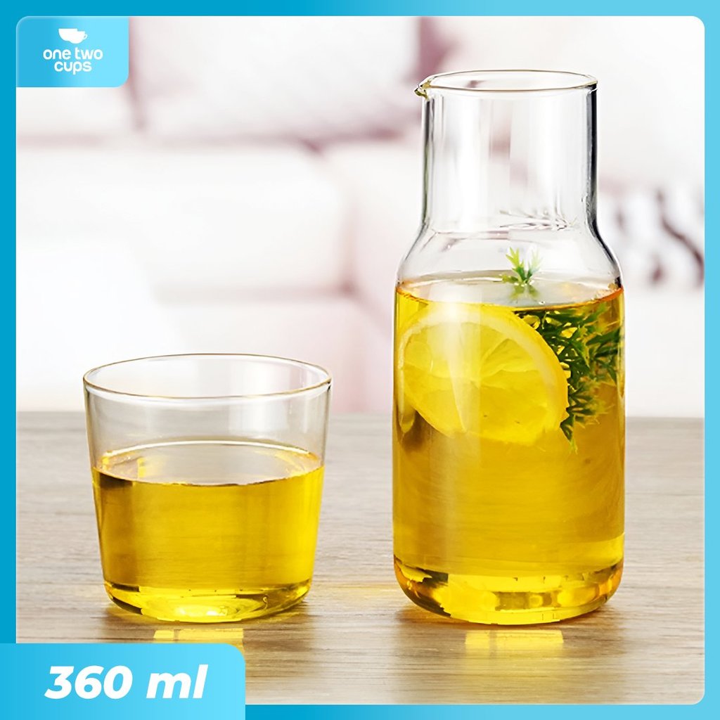Set Teko Gelas Kaca Kopi Teh 1 Teko 1 Gelas Small 360ml - 0007G-C