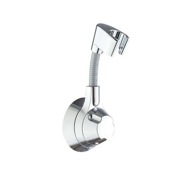 360 Adjustable Shower Holder Gantungan Shower Mandi ABS Tempat Shower Tempel Tembok Memutar - Perak