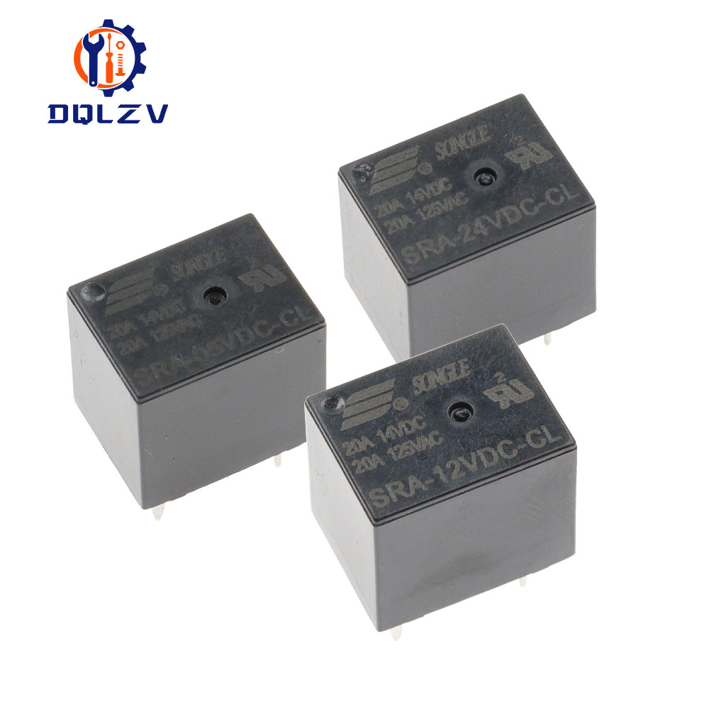 5 Buah Asli Baru SRA-05VDC-AL SRA-12VDC-AL SRA-24VDC-AL -CL 20A 4Pin 5Pin 5V 12V 24V Relay Mobil