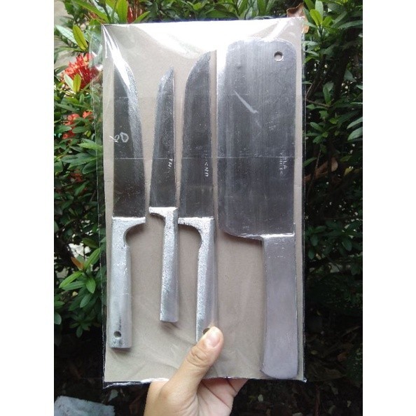 Promo PAKET PISAU FULL GAGANG ALUMUNIUM | PISAU SET | PISAU DAPUR NEW terbaik