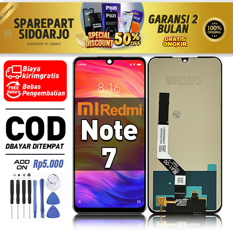 LCD Redmi Note 7 Touchscreen Fullset-Original Compatible For Glass Touch Screen Digitizer ori-asli C