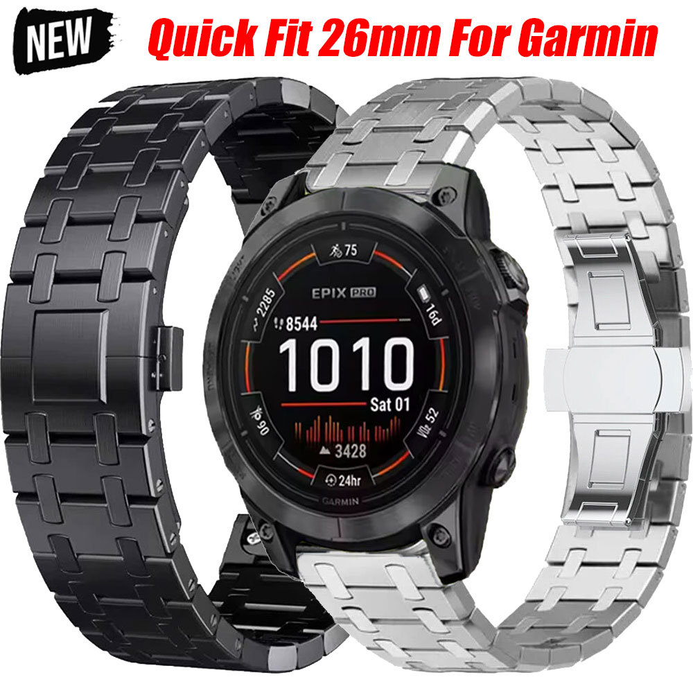 QuickFit 22mm For Garmin Fenix 8 7 47mm Band Metal Strap Bracelet 26mm For Garmin Fenix 8 51mm Fenix