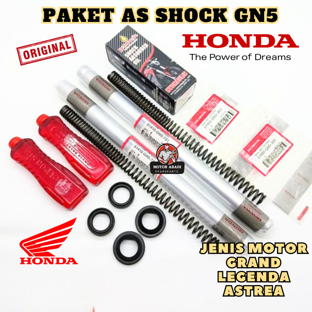 Paket As Shock Depan GN5 Motor Grand Legenda Astrea