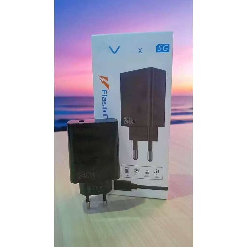 Adaptor Vivo Super FlashCharge 240W Set Kabel Type C | Cas HP Vivo Super Fast Charging Universal