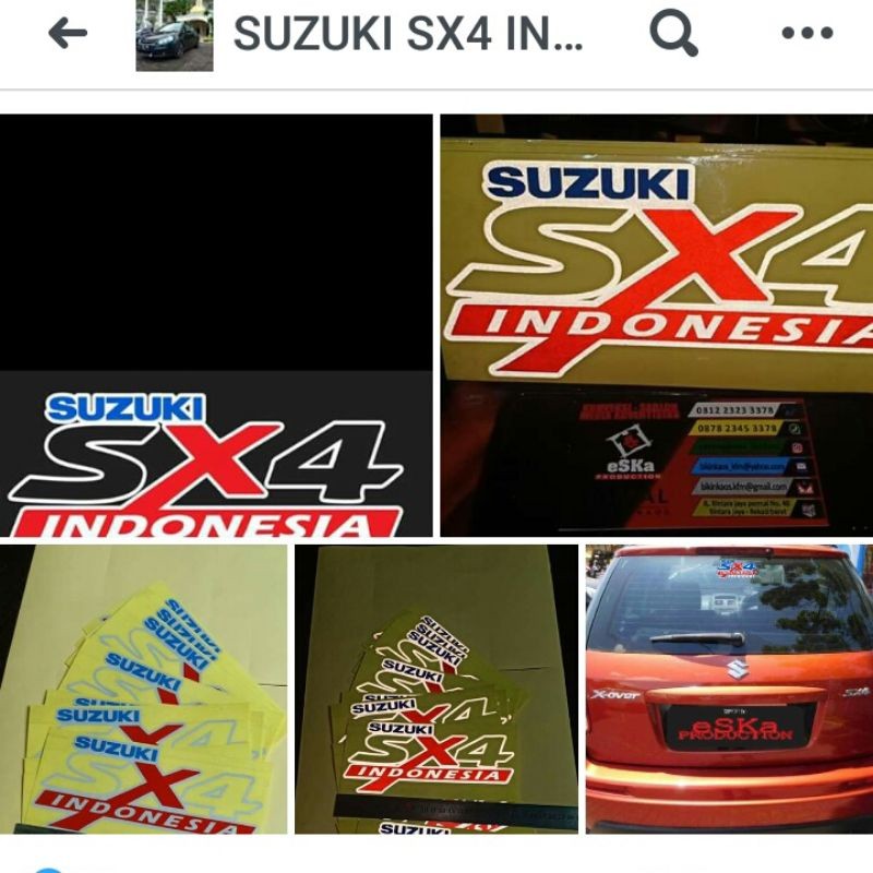 STICKER/STIKER SUZUKI SX4 INDONESIA/SEMOXER