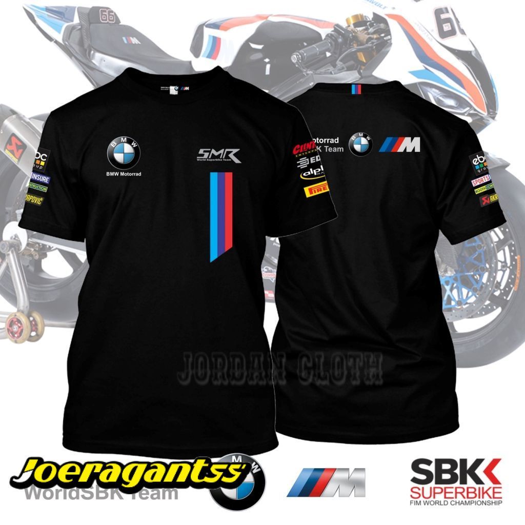 Tshirt Baju Kaos Bmw Superbike Team Katun S-4XL cotton 24s
