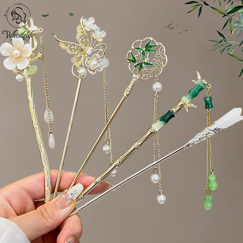 COD Tusuk Konde Cina Hiasan Kepala Cina Elegan Jepit Rambut Wanita Model Rambut Pengantin Aksesoris