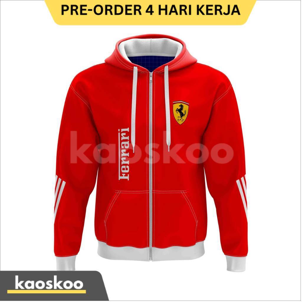 Jaket Ferrari Hoodie Zipper