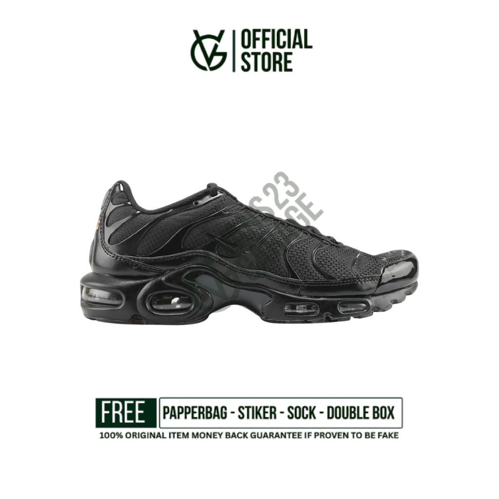Sepatu Sneakers Nike Air Max TN Triple Black Original BNIB Unisex