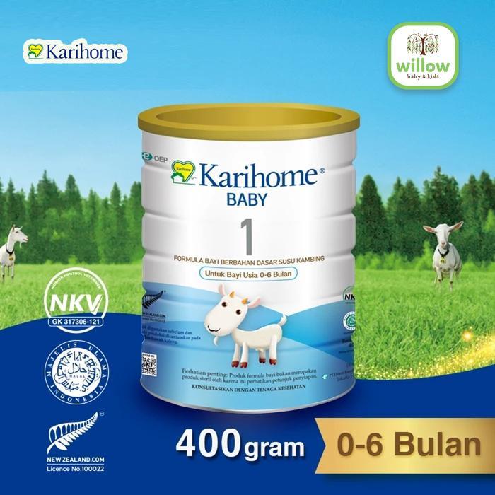 Karihome Susu Kambing Goat Milk Step1 400Gr Formula Bayi 0-6 Bulan Halal New Zealand Dengan Nutrisi 