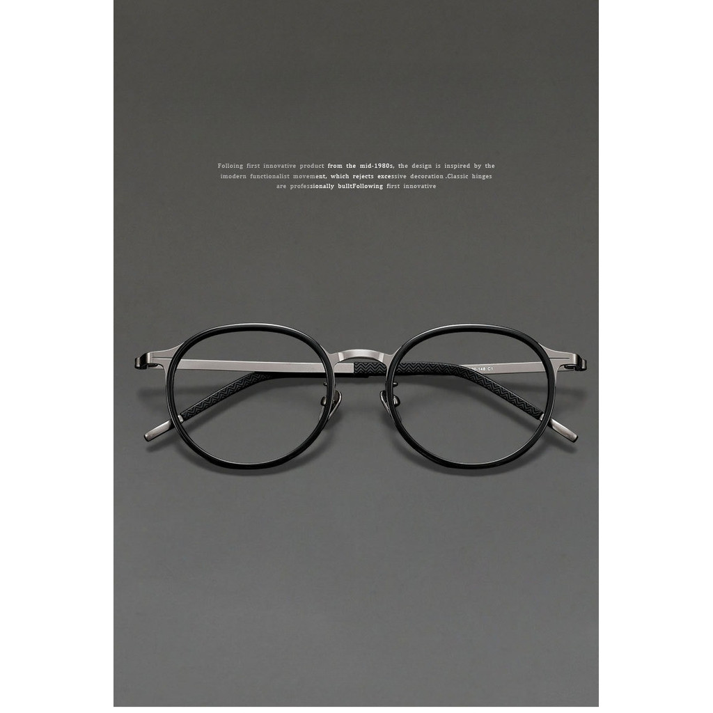 Glasses Frame Literary High Degree Titanium Glasses Men Japanese Oval Glasses Small Frame Pure Titan