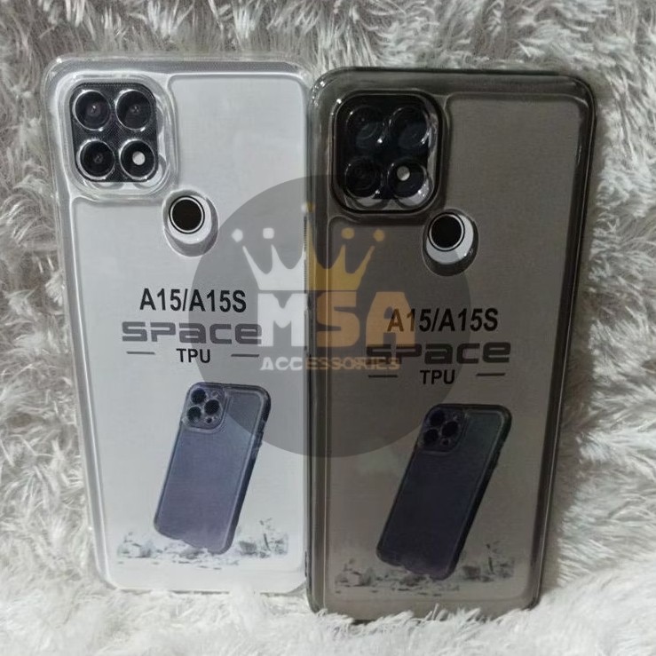 SoftCase Casing Oppo A15/A15S Silikon Bening Transparan Pelindung Belakang HP Camera
