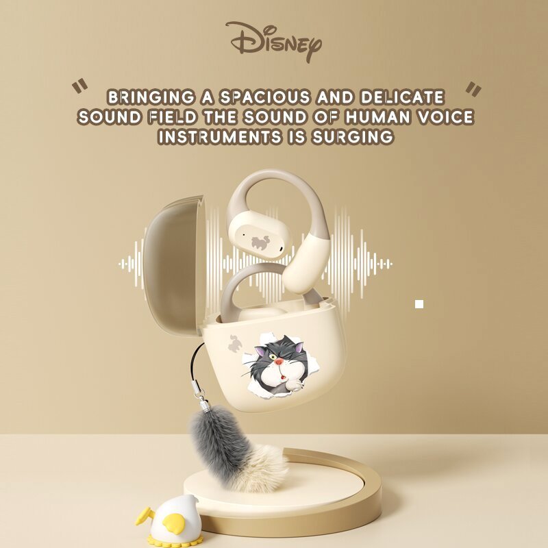Disney QSO02 Earphone Bluetooth Nirkabel Kualitas Suara HiFi Mantap - Tahan Air untuk Olahraga, Head