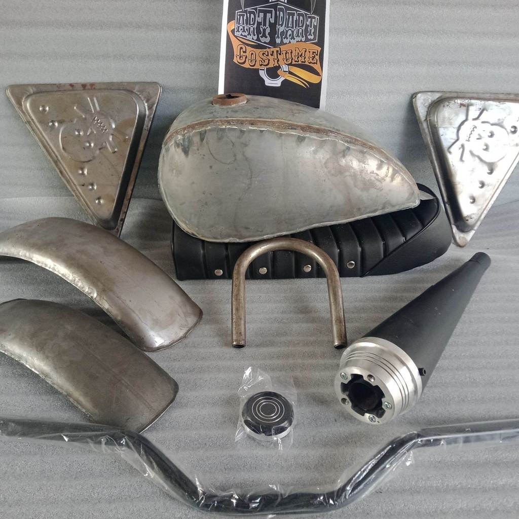 Paket tangki motor Paket japstyle Polos Dasar Motor Custom Bahan Japstyle Lengkap Komplit Murah Pnp 