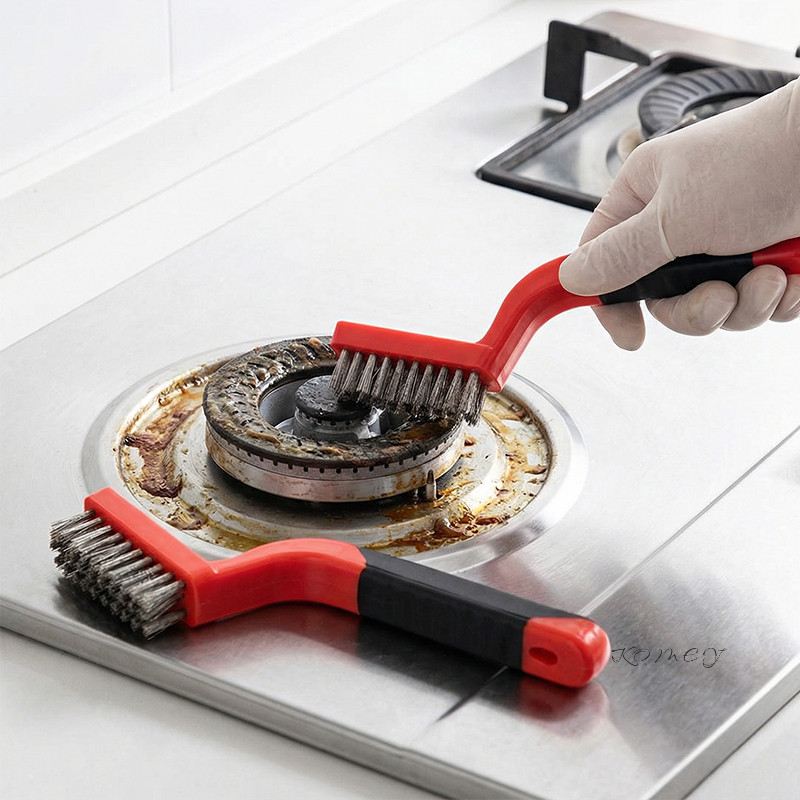 Sikat Pembersih Stainless Steel dengan Gagang yang Dapat Dibengkokkan untuk Penghisap Asap Dapur dan