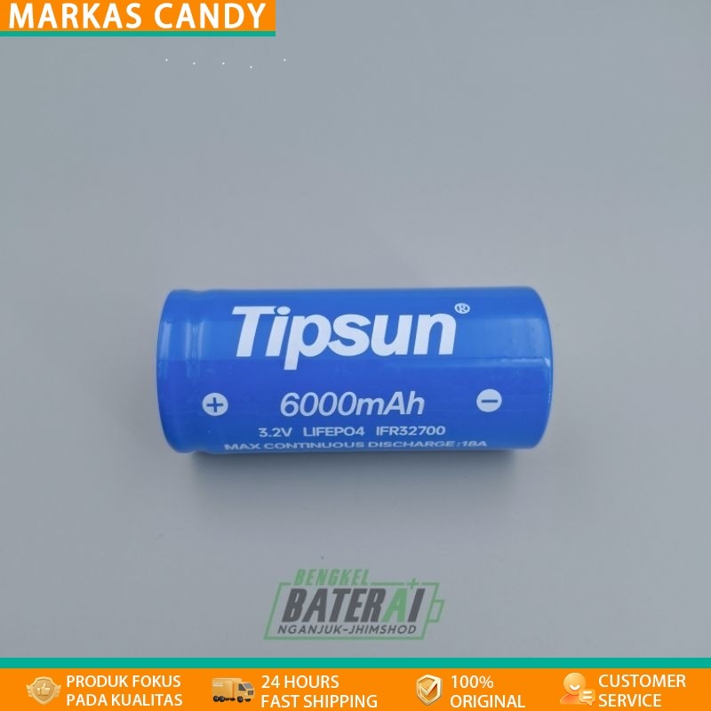 Battery Lifepo4 32700 Tipsun 6Ah Baru