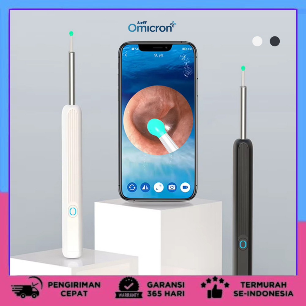 TaffOmicron Kamera Endoskopi Pembersih Telinga Endoscope Wireless Kamera Endoskopi Pembersih Telinga