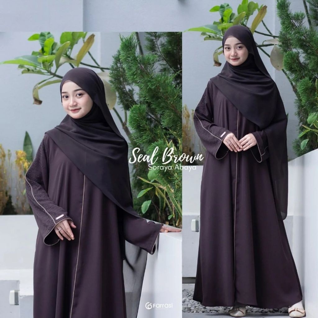 GUNSHOP Abaya Anak Perempuan Remaja Tanggung Usia Anak 12 13 14 15 16 17 Tahun Soraya Abaya Bahan Wo