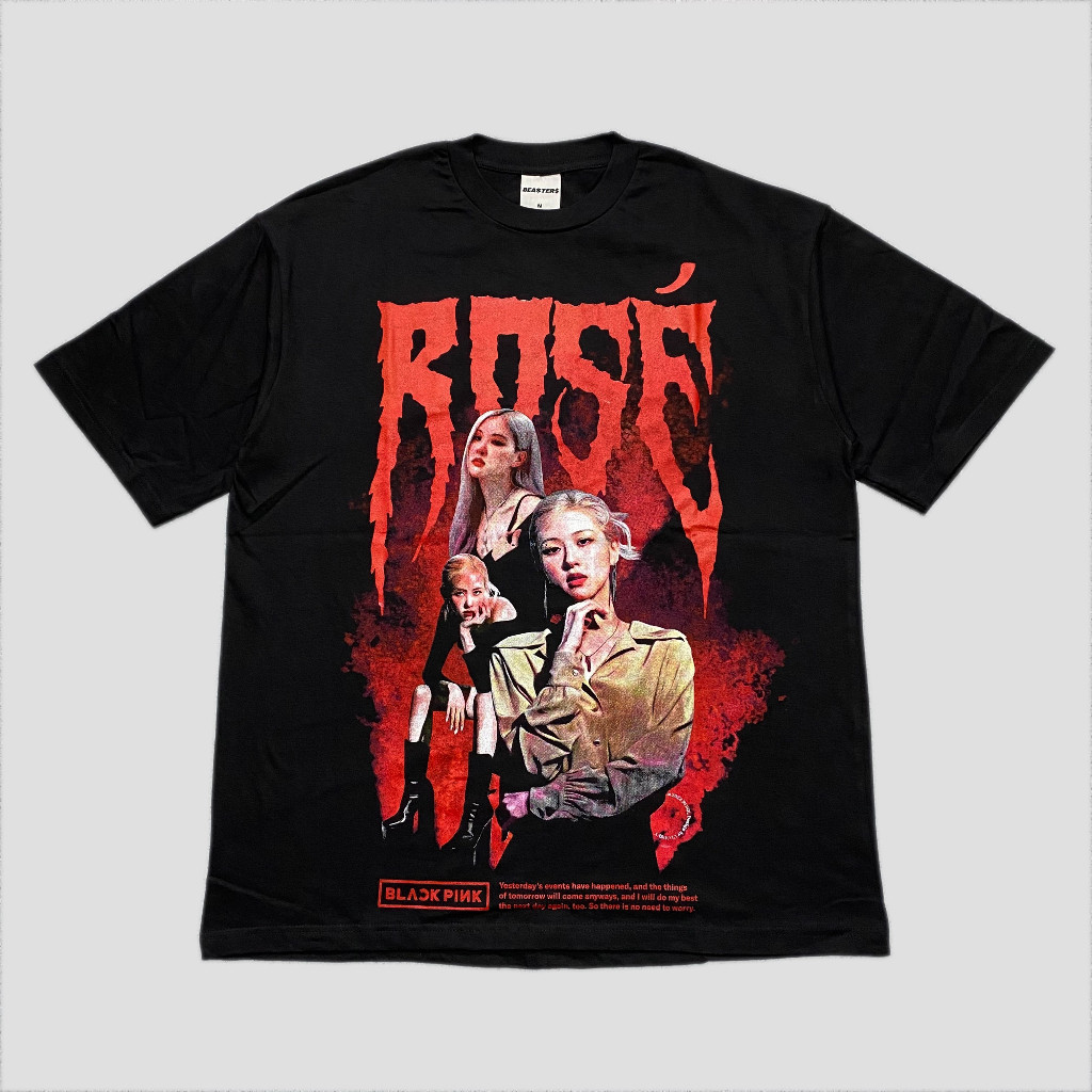 (Asli) Tshirt Bea$ters Oversized Rose Blackpink