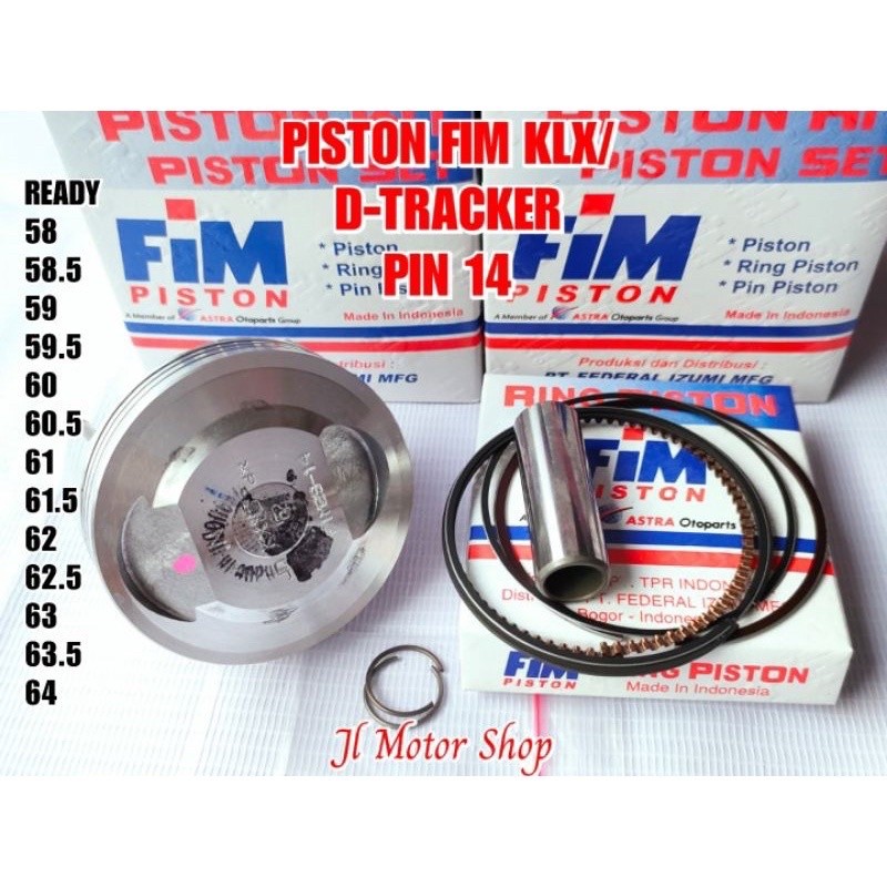 SEKER SEHER PISTON KLX D-TRACKER 150 CRF 150 L FIM PIN 14 BORE UP 58 58.5 59 60 61 61.5 62 62.5 63 6
