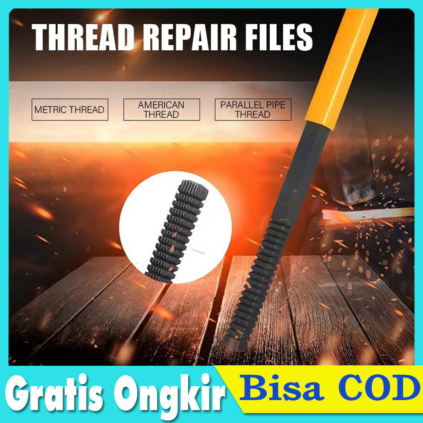 Kikir Drat Baut 8 in 1 Thread Restorer File Mm Alat Perbaikan Ulir Drat Rusak Universal Repair Tool 