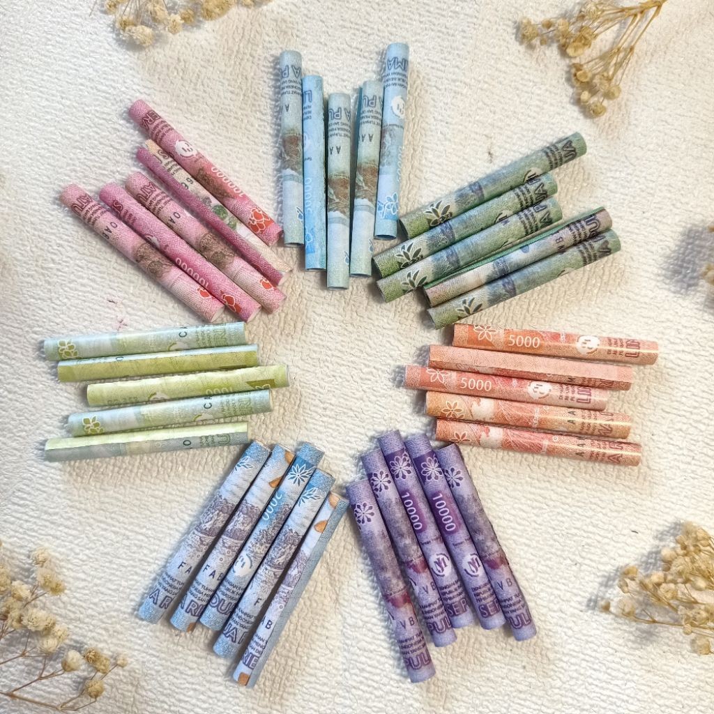 Ready Stok Replika mainan Uang gulungan, uang gulung bahan mahar hiasan mahar dekorasi mahar hiasan 